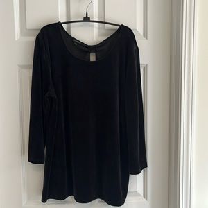 Talbots Black Velour Tunic